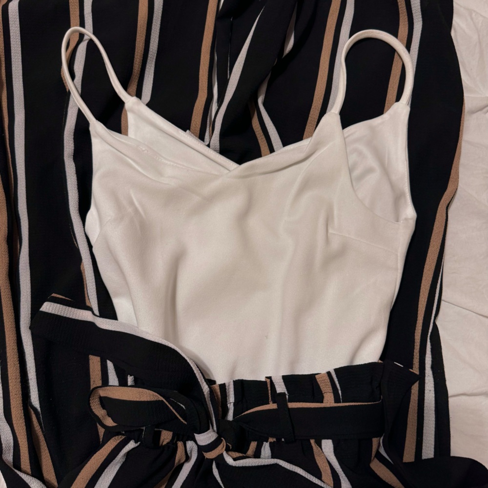 White with Stripes Jumpsuit.
